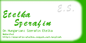 etelka szerafin business card